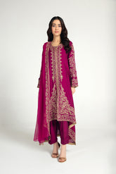 3 Piece  Silk Embroidered (FL0021)
